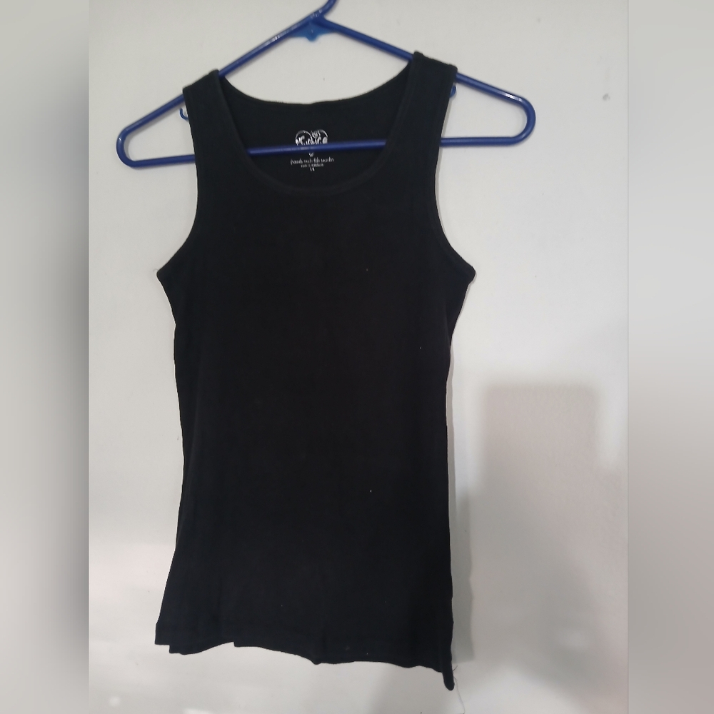 Justice Black Tank Top for Kids (0148)